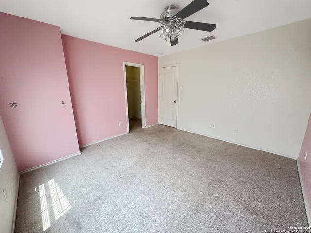 a view of a room with empty racks