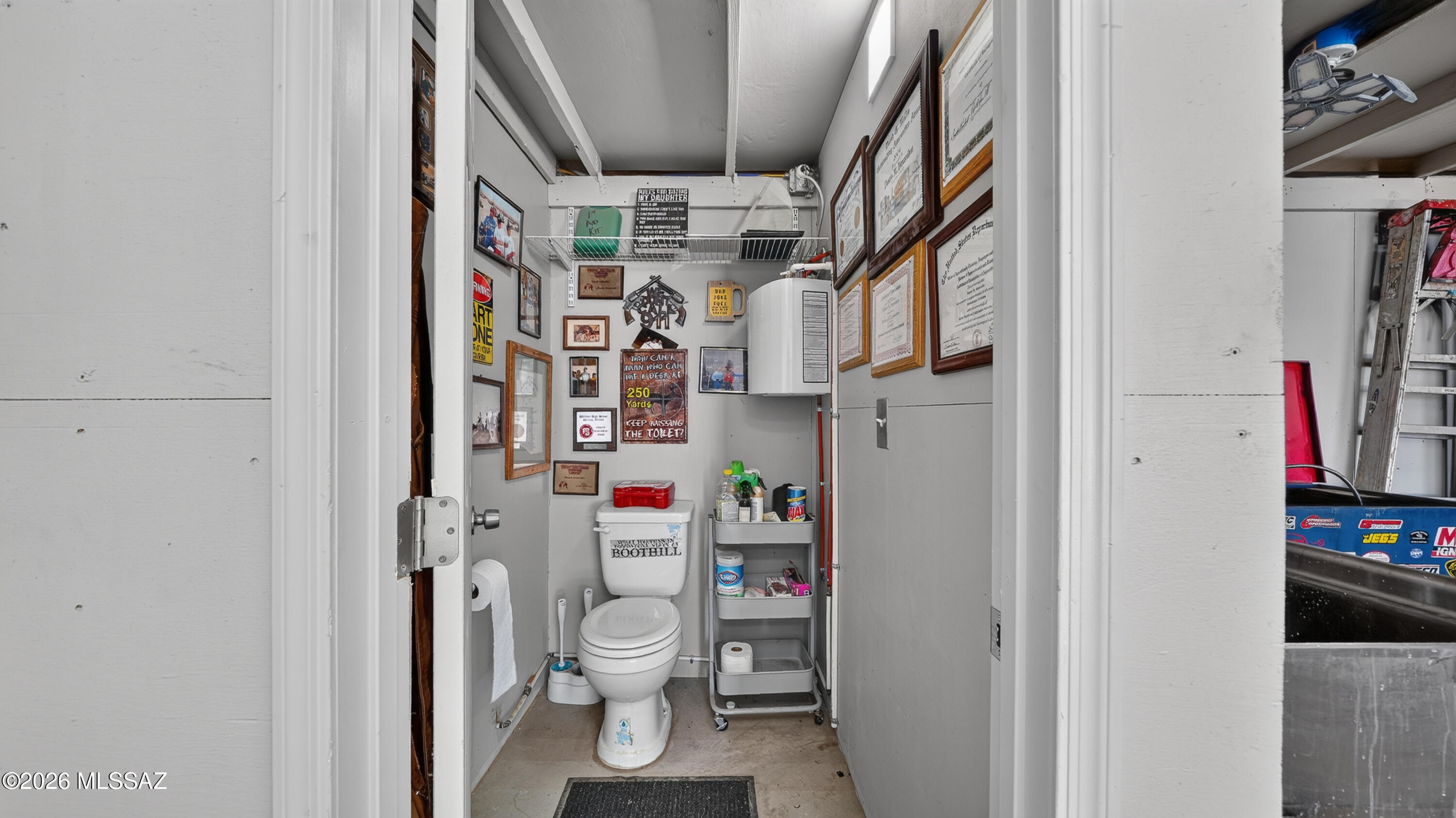 194 Taylor Road Willcox, AZ 85643 - Photo 42 of 54 Half Bath in Shop with 12 gallon Electric Water heater for Utility sink, LED light