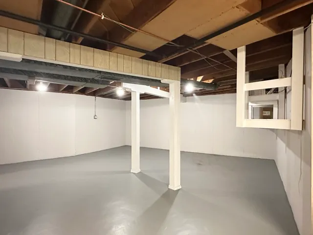 a view of backyard with green space