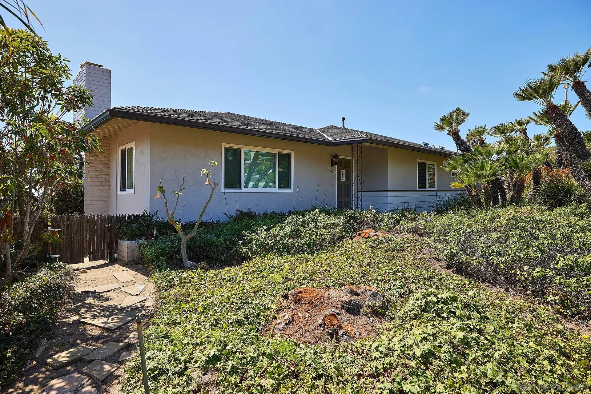 5560 Moonlight Lane La Jolla, CA 92037 - Photo 10 of 48 a front view of house with yard and trees