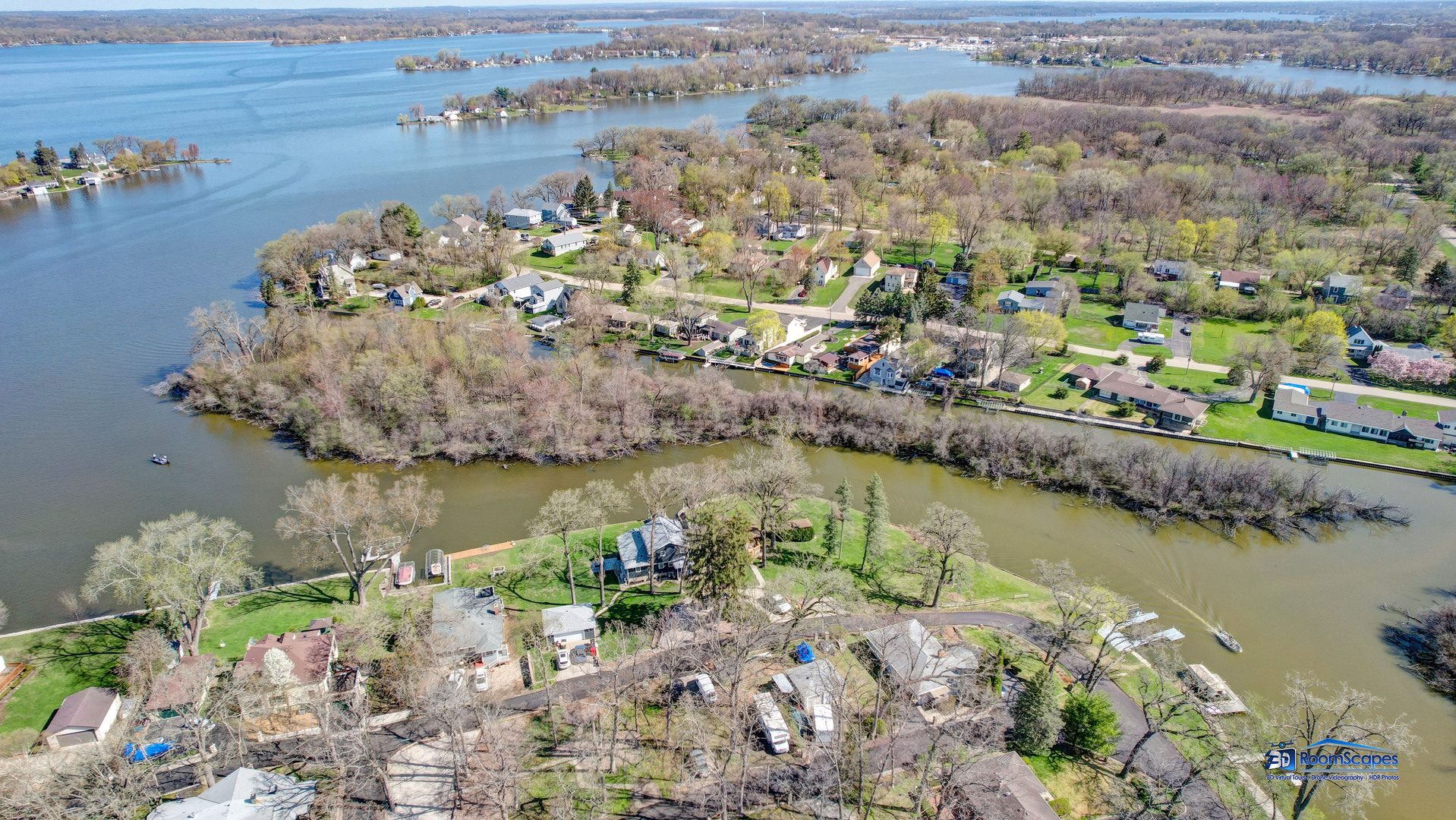 35116 North Lake Matthews Trail Ingleside, IL 60041 - Photo 6 of 15 an aerial view of a house with a lake view