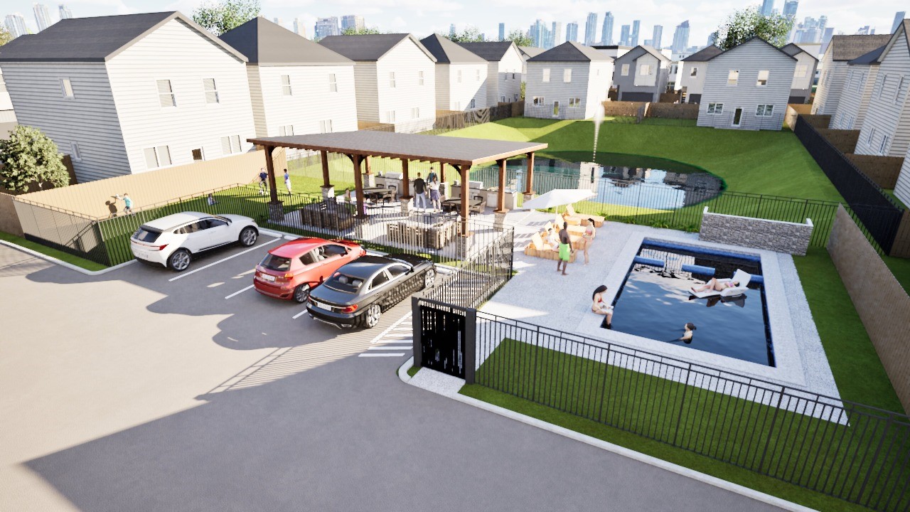 706 Savonna Houston, TX 77076 - Photo 24 of 26 a front view of a house with garden and patio