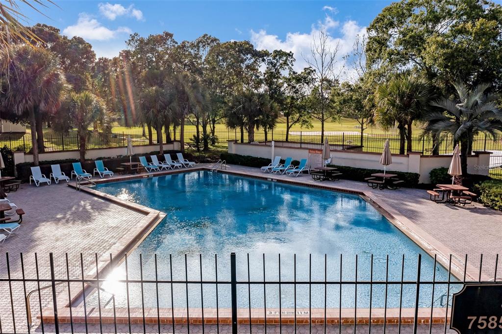 1070 Hali Ridge Court Kissimmee, FL 34747 - Photo 25 of 36 a view of swimming pool with trees and in front of it