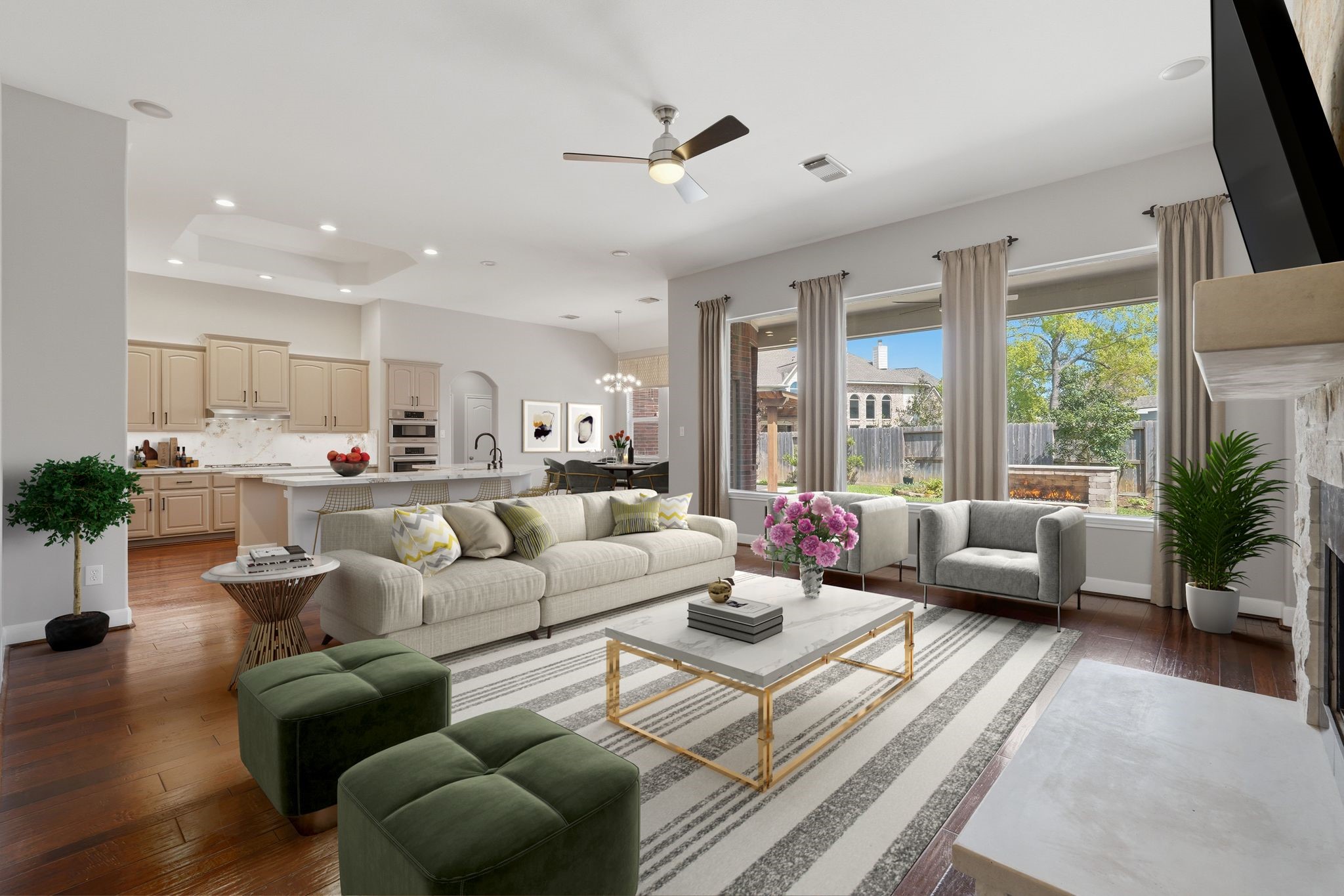 2118 Cias Trail Lane Spring, TX 77386 - Photo 8 of 46 This open layout is an entertainers dream and is very functional! Breakfast area and kitchen are open to the living area!