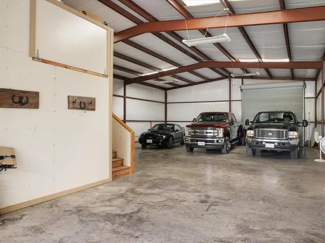 a view of a garage