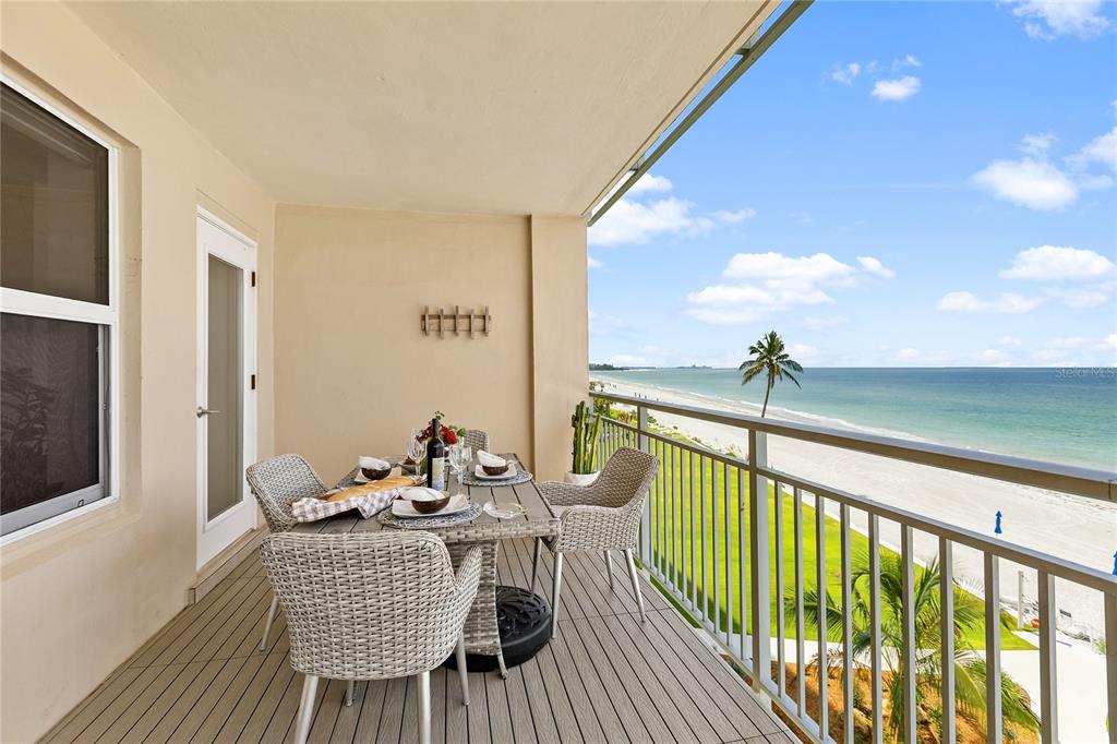 601 Longboat Club Road, Unit 404S Longboat Key, FL 34228 - Photo 25 of 28 a view of a balcony with furniture