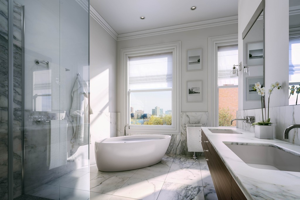 448 Beacon Street, Unit 5 Boston, MA 02115 - Photo 5 of 12 a spacious bathroom with a large tub and shower