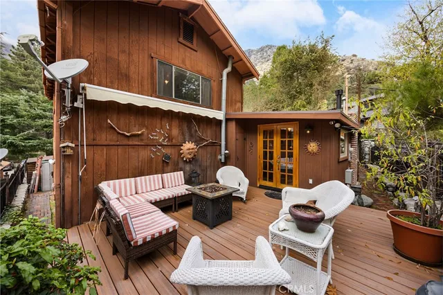 a view of a patio on the roof deck