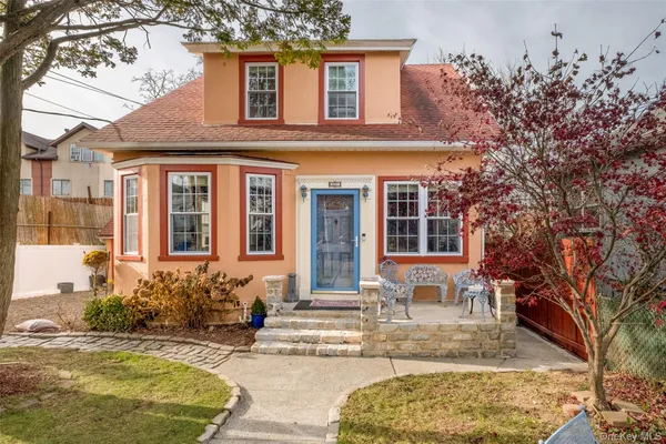 a front view of a house