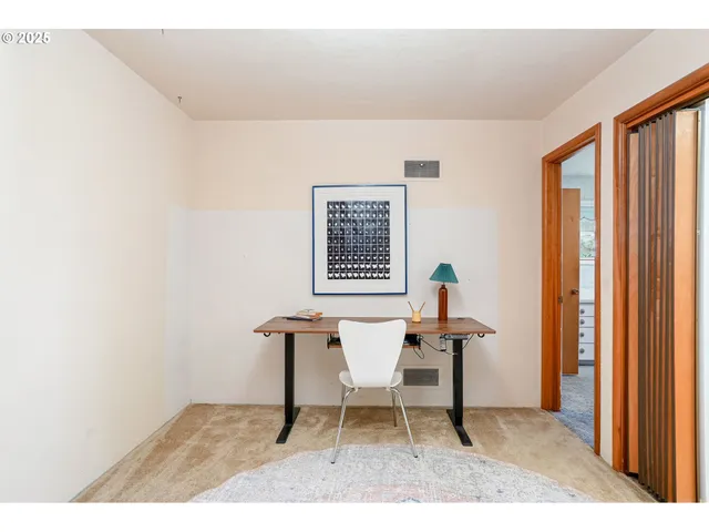 a chair and a table in a room