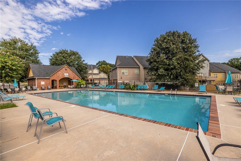 154 Trailside Way Hiram, GA 30141 - Photo 44 of 44 an aerial view of residential houses with outdoor space and lakeside