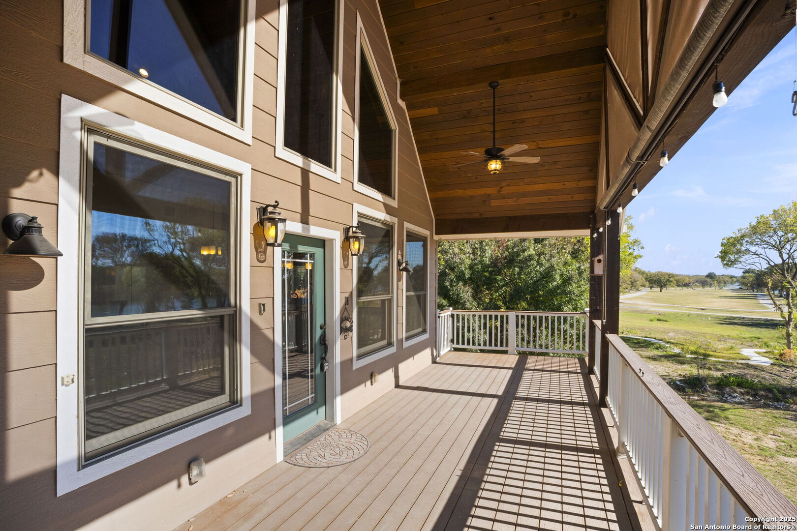 3615 Riverside Drive Kerrville, TX 78028 - Photo 36 of 50 a view of a balcony with wooden floor
