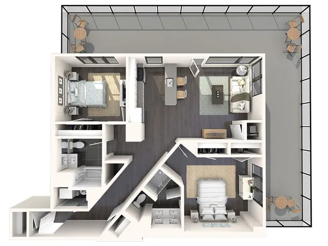 a view of building with outdoor space