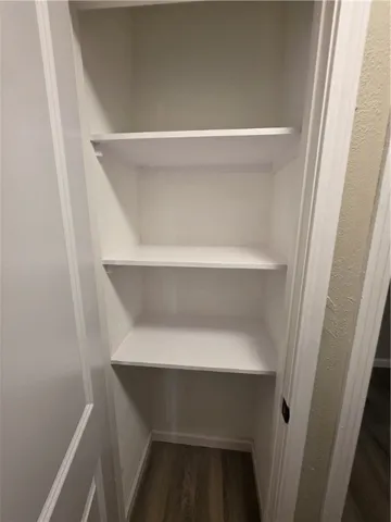 a close view of closet