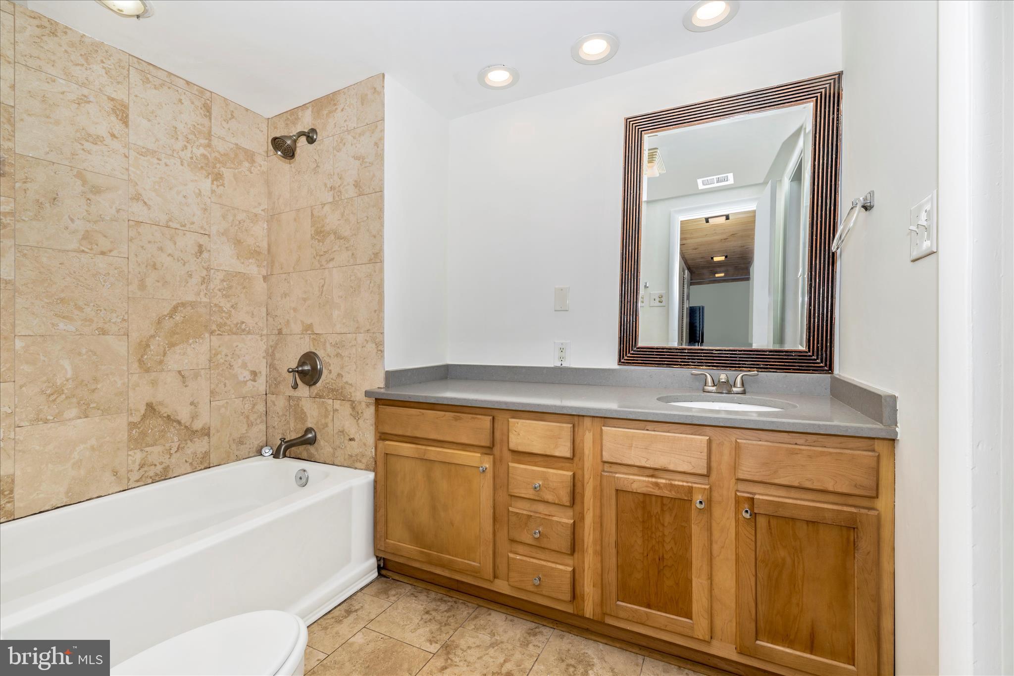 12819 Fountain Head Road Hagerstown, MD 21742 - Photo 40 of 65 a bathroom with a tub a sink and mirrors
