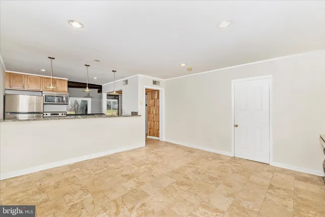 an empty room with a window