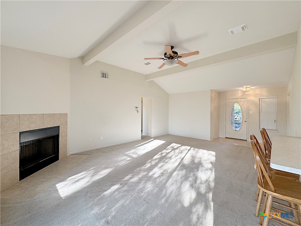 4575 Tanglewood Trail Spring Branch, TX 78070 - Photo 9 of 48 a view of workspace with furniture and fireplace