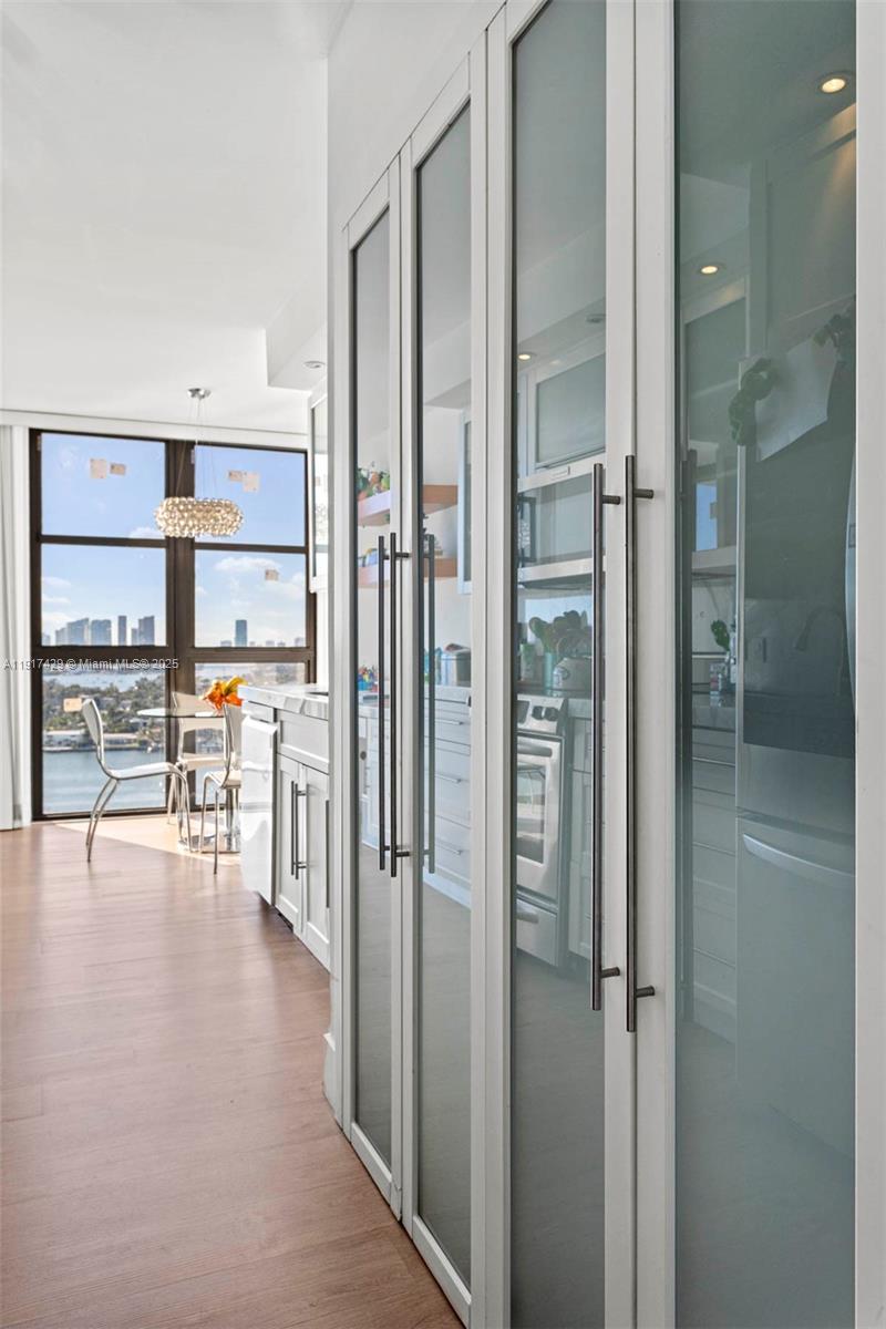 9 Island Avenue, Unit 2006 Miami Beach, FL 33139 - Photo 10 of 24 a view of a kitchen with refrigerator and outdoor view