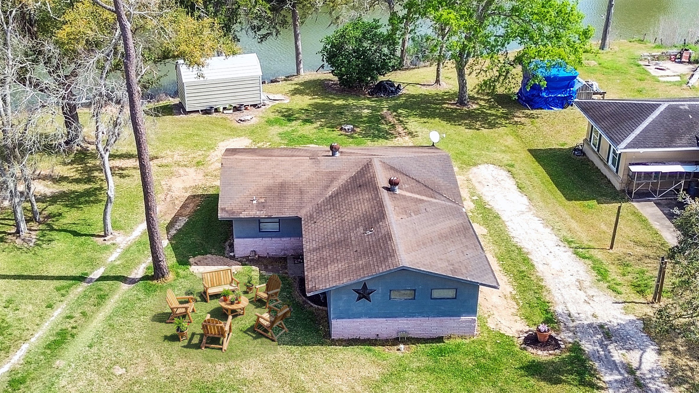 3315 St Anne Street Liverpool, TX 77577 - Photo 1 of 48 an aerial view of a house with swimming pool