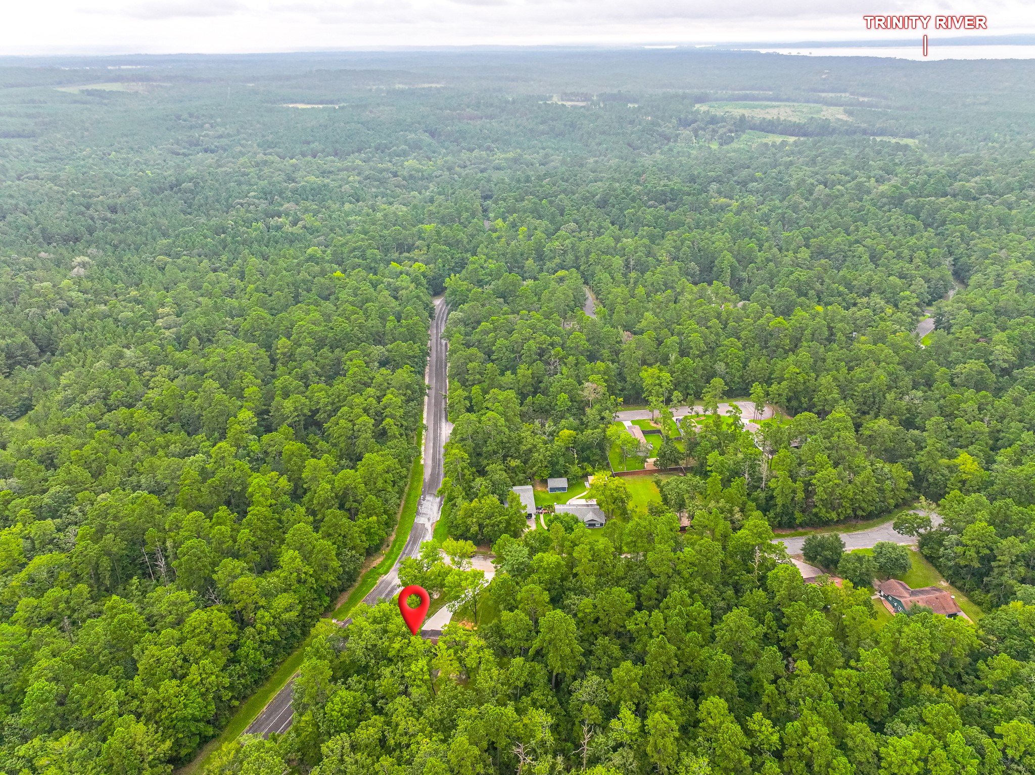 26701 Knottywood Oakhurst, TX 77359 - Photo 47 of 47 a view of a lush green forest with trees and some houses