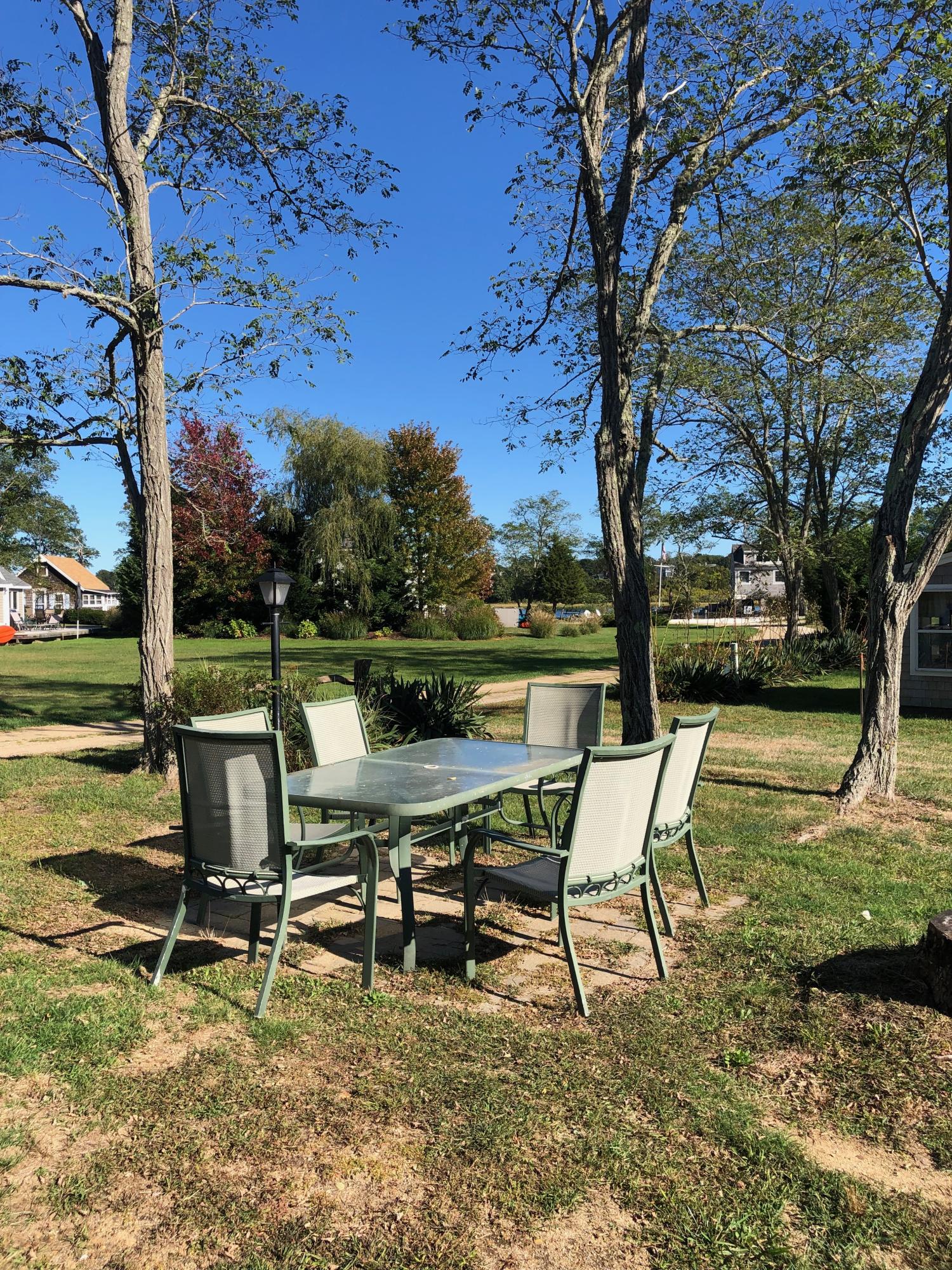 710 State Highway Eastham, MA 02642 - Photo 17 of 17 a view of a lake with table and chairs