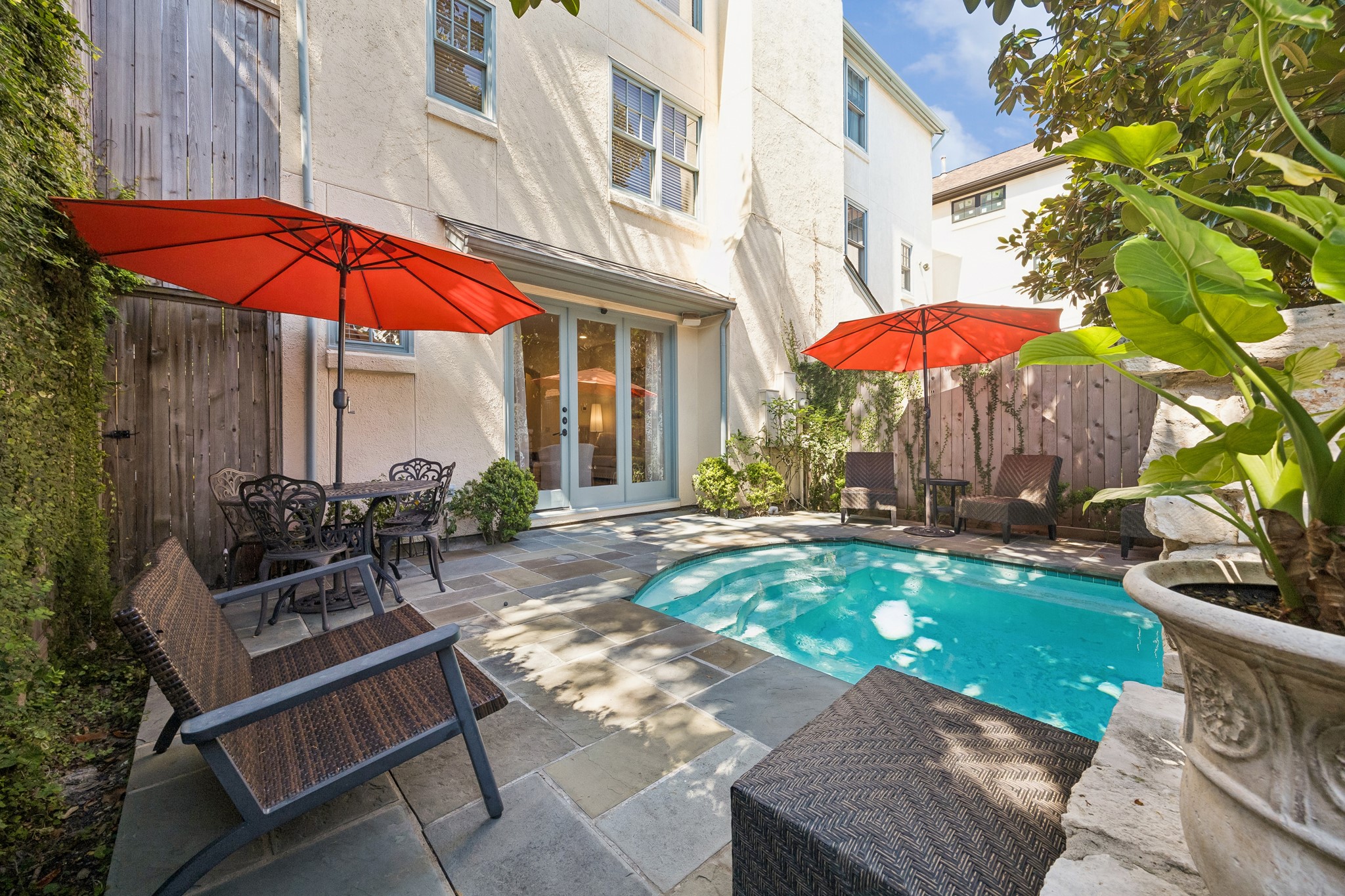 2207 Dunraven Lane Houston, TX 77019 - Photo 4 of 33 Heated Pool - tanning deck on both sides ! Play area for Kids or pups !