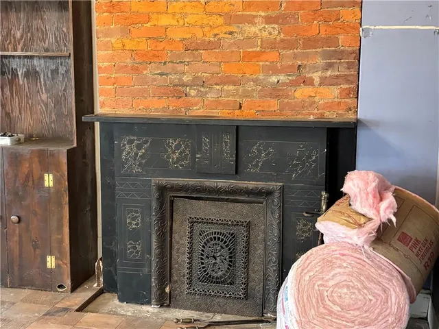 a front view of a house with an outdoor space