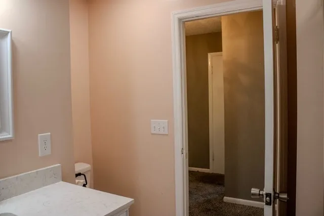a bathroom with a toilet