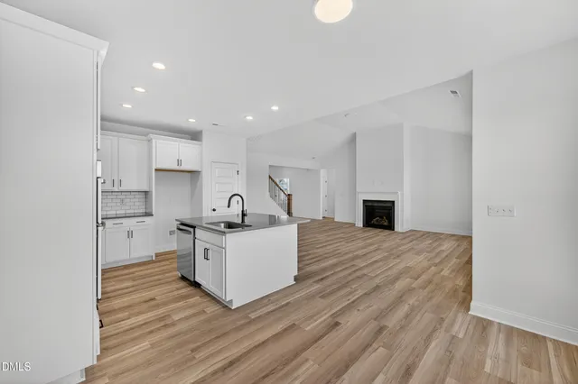 a view of a refrigerator in kitchen
