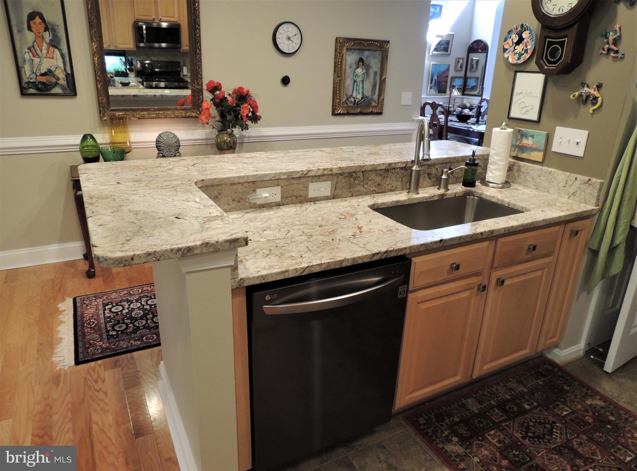 14174 Foxhall Road, Unit 12 Dowell, MD 20629 - Photo 10 of 40 Deep stainless sink and breakfast counter