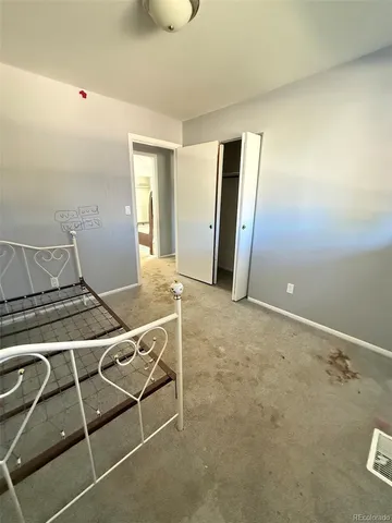 a room with washing machine