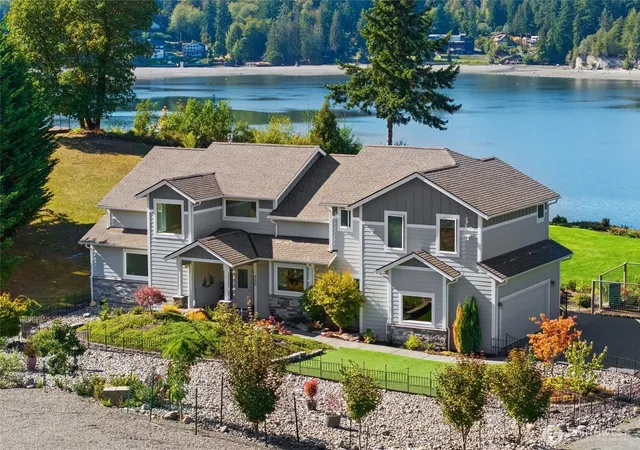 a aerial view of a house