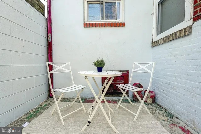 a view of a outdoor seating area