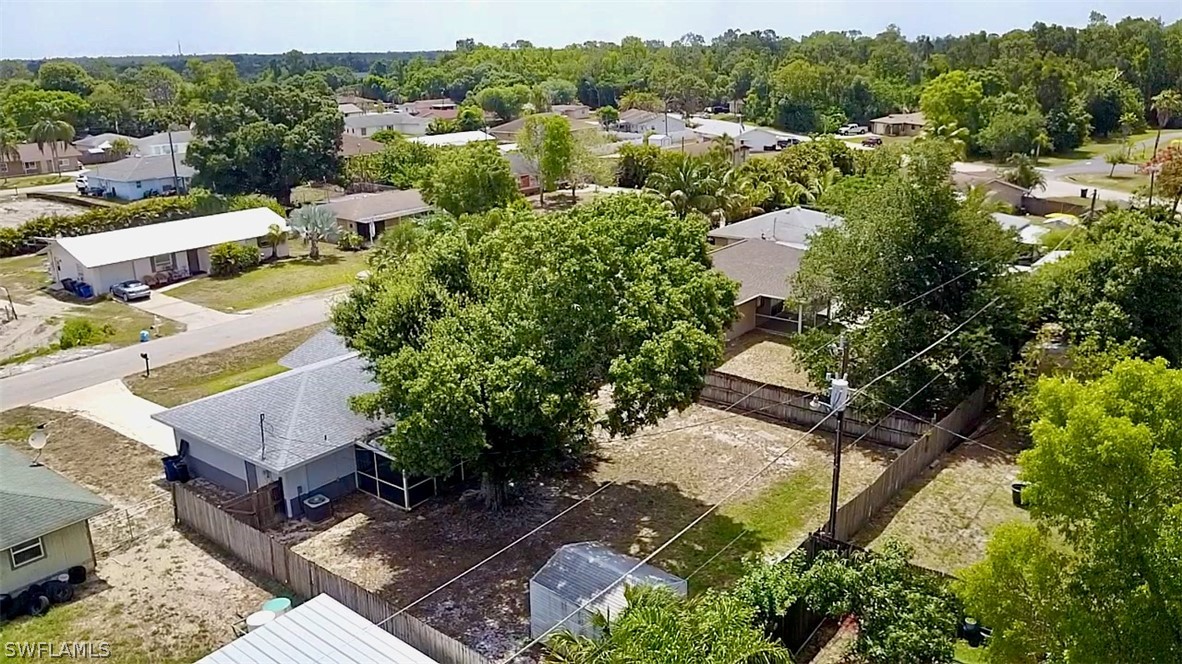 19154 Birch Road Fort Myers, FL 33967 - Photo 21 of 24 an aerial view of a house with a yard