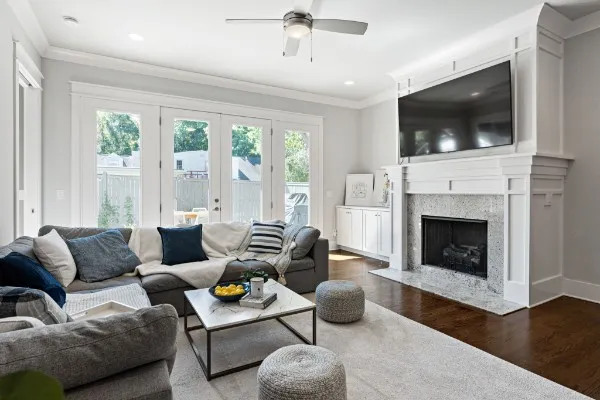 a room with gym equipment