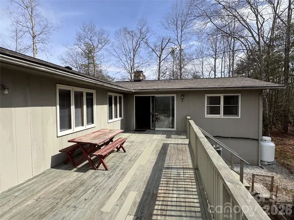 a backyard of a house with seating space