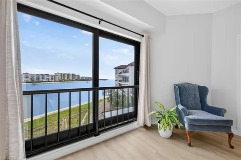 a view of a porch with furniture
