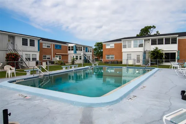 swimming pool view with a outdoor space
