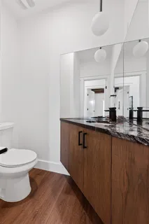 a bathroom with a sink and a toilet
