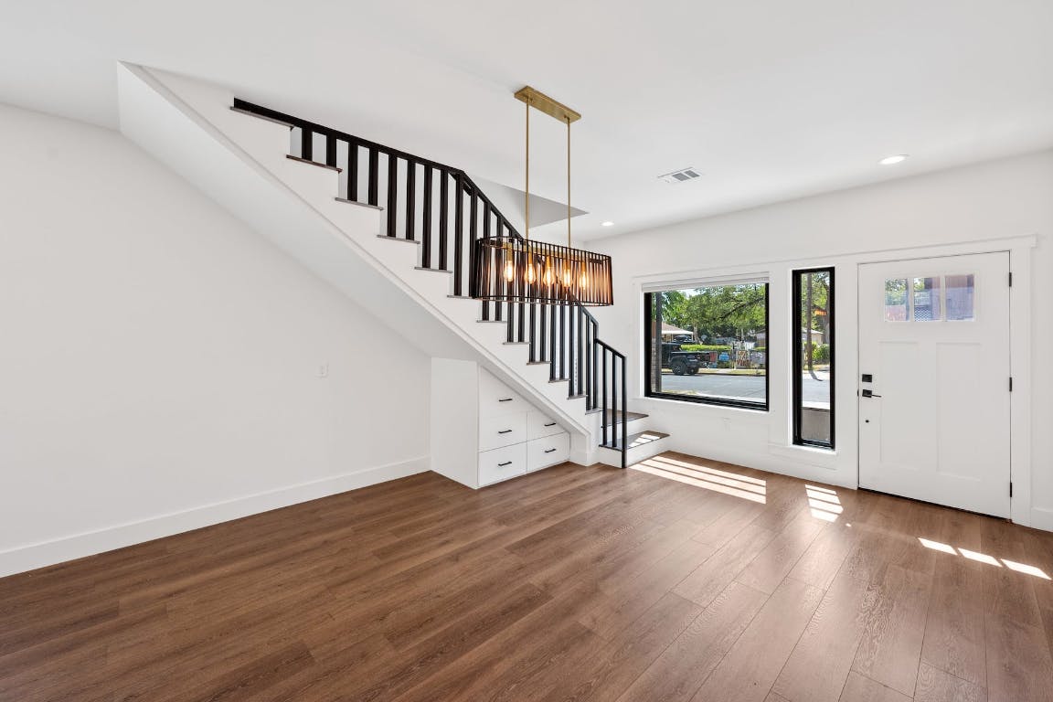 7008 Meador Avenue, Unit 1 Austin, TX 78752 - Photo 4 of 28 a view of entryway with wooden floor
