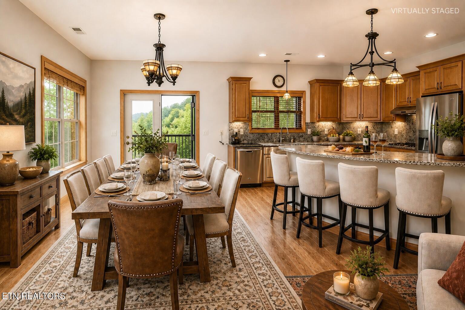 1033 Shell Mountain Road Sevierville, TN 37876 - Photo 26 of 60 Virtual Staged Dinning/Kitchen