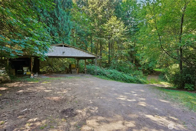 a view of a outdoor space with a tree