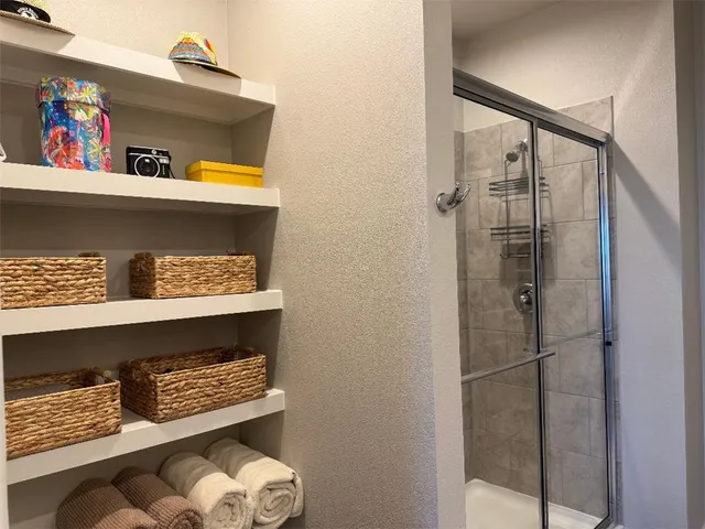 a view of storage racks