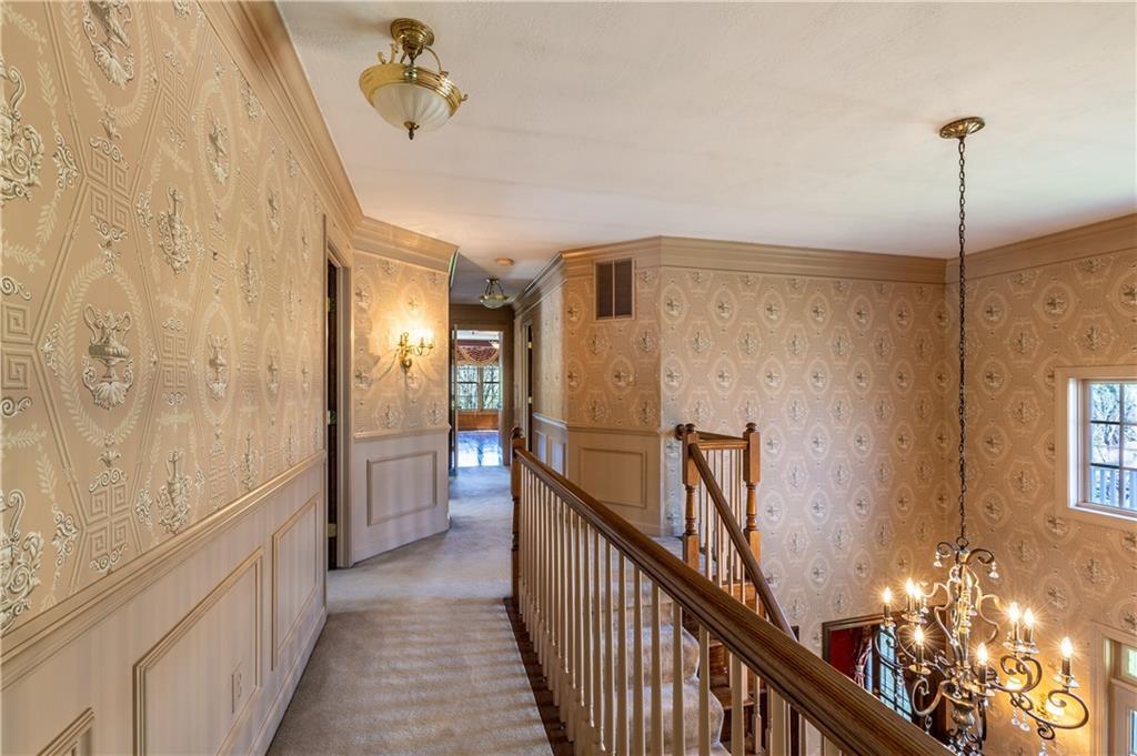 103 Simmons Road Canonsburg, PA 15317 - Photo 24 of 49 Neutral Carpeting, 2 Overhead Lights, Sconce Light, 12 Inch Crown Molding, and Chair Rail with Wainscoting Detail !