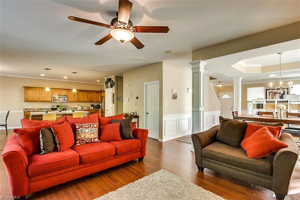 2169 Rindle Drive High Point, NC 27262 - Photo 30 of 30 The open floor plan flows from the living room to the kitchen.