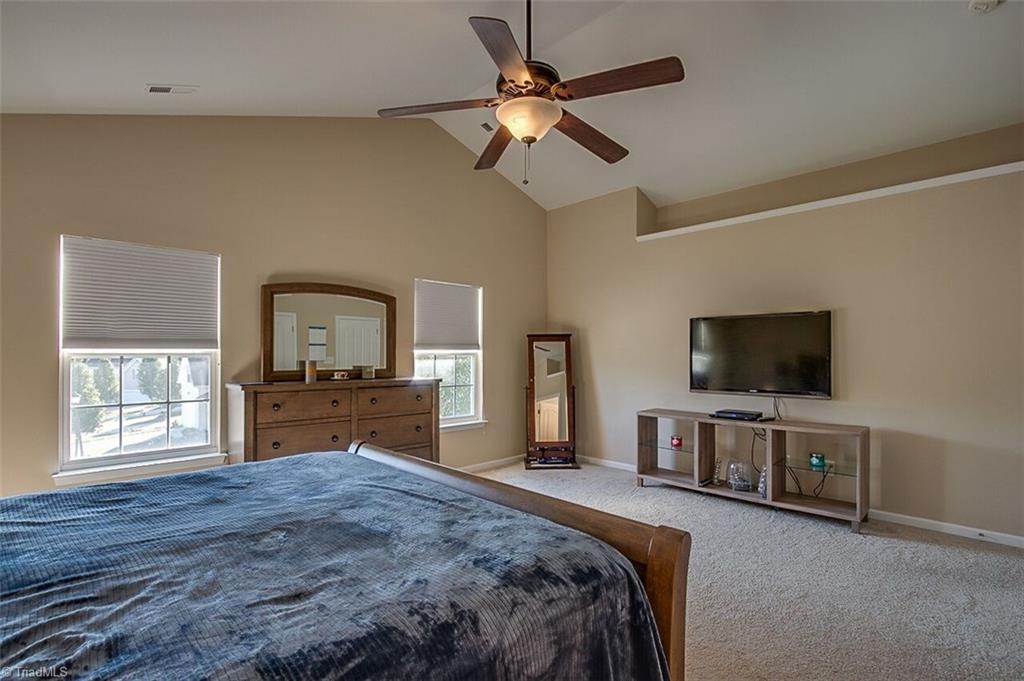 2169 Rindle Drive High Point, NC 27262 - Photo 19 of 30 Large master bedroom with vaulted ceilings.