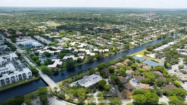 an aerial view of swimming pool