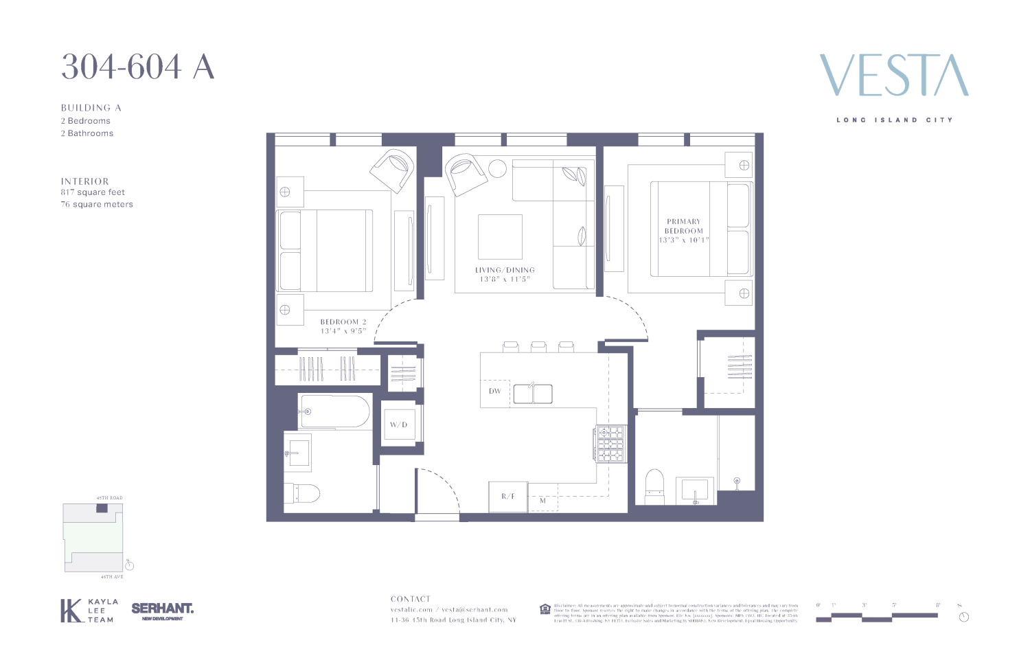 11-36 45th Road, Unit 604A Queens, NY 11101 - Photo 12 of 12 a black and white photo of a living room