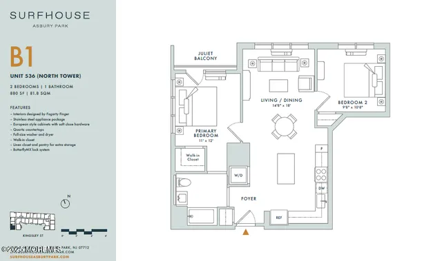 $3,445 | 1150 Kingsley Street, Unit 536, Asbury Park, NJ 07712