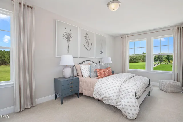 a room with furniture a rug and a window